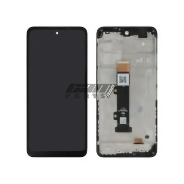 Ecran Complet Noir Moto G22 (Avec châssis)