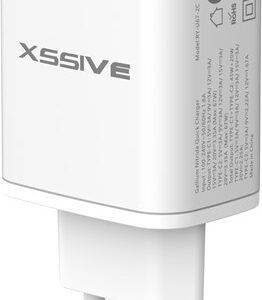 Chargeur rapide Xssive GaN 67W PDW 2-C XSS-AC72CCW – Blanc