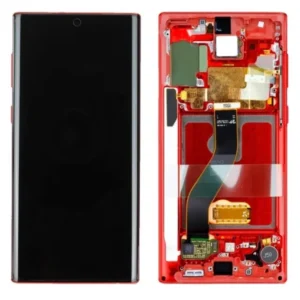 ECRAN LCD + VITRE TACTILE SAMSUNG GALAXY NOTE 10 ROUGE (N970) (ORIGINE SERVICE PACK)