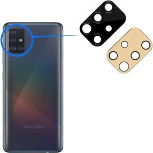 LENTILLE VITRE CAMÉRA SAMSUNG GALAXY A51 (A515) (5PCS) NOIR