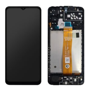 ECRAN LCD + VITRE TACTILE + CHASSIS SAMSUNG GALAXY A04S (A047F) NOIR (OLED)