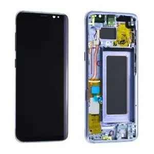 ECRAN LCD + VITRE TACTILE + CHASSIS SAMSUNG S8 BLEU (ORIGINE RECONDITIONNÉ A NEUF)