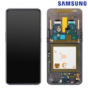 ECRAN LCD + VITRE TACTILE + CHASSIS SAMSUNG GALAXY A80 NOIR (ORIGINE SERVICE PACK) GH82-20348A