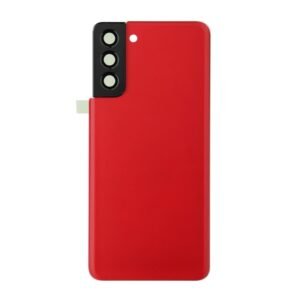 Vitre arrière Samsung Galaxy S21 PLUS 5G (G996) ROUGE CARBONE (SANS LENTILLE CAMERA)