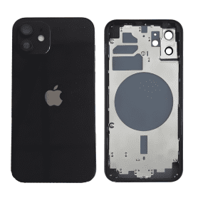 Châssis Complet iPhone 12 Noir – Connecteur de Charge + Batterie (Original Demonté) Grade AB