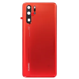 VITRE ARRIÈRE HUAWEI P30  ROUGE (AVEC VITRE CAMERA)