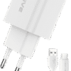 Chargeur rapide Xssive 18 W QC et câble USB-C XSS-AC61W2IN1 - Blanc