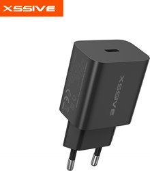 Chargeur rapide domestique XSS-AC65PD 20 W PD de Xssive – Noir