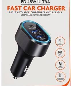 Chargeur de voiture rapide Xssive PD48W Ultra XSS-CC35 – Noir