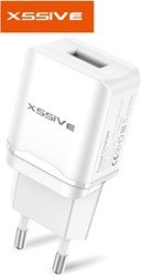 Chargeur de voyage Xssive 1 A avec câble à 8 broches (pour iPhone) XSS-AC52L – Blanc