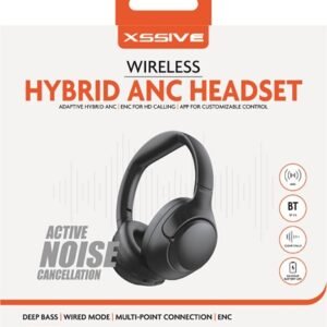 Casque ANC hybride sans fil Xssive XSS-H9ANC – Noir