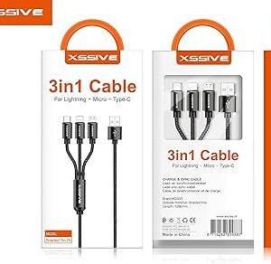 Xssive Câble de charge multiple,3 en 1 câble