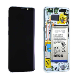 Ecran Samsung Galaxy S8 (G950F) Blanc + Châssis + Batterie (Original Démonté) – Grade A