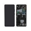 Ecran Complet Noir Galaxy S21 Ultra (Avec châssis) (Reconditionne)