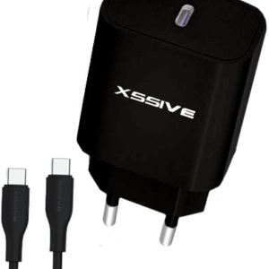 Chargeur rapide Xssive PD 20 W + câble CC XSS-AC65NB CL – Noir