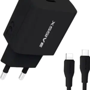 Chargeur rapide Xssive PD 20 W + câble CC – Noir XSS-AC65NB CL