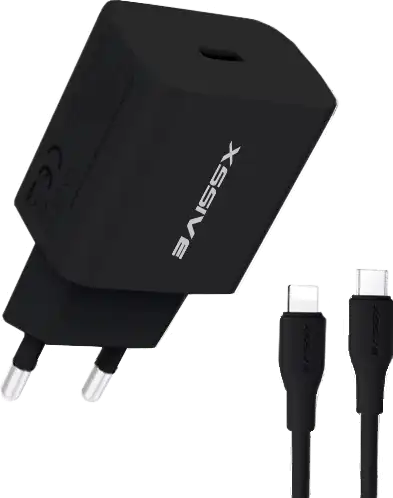 Chargeur rapide Xssive PD 20 W + câble CC - Noir XSS-AC65NB CL