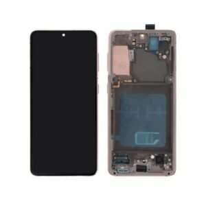 Ecran Complet Rose Galaxy S21 5G (G991B) (Avec châssis)(Reconditionne)