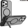 Coque arrière Xssive compatible avec Magsafe avec STAND2 iPhone 13 Pro - Noir