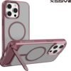 Coque arrière Xssive adaptée à Magsafe avec STAND2 iPhone 14 Pro - Or rose