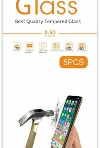 Lot de 5 verres trempés pour iPhone 15 Plus/15 Pro Max/16 Plus – Pack blanc