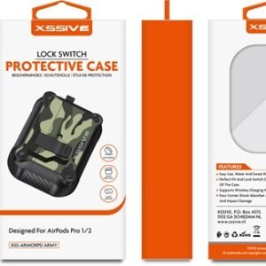 Étui de protection Xssive pour AirPods PRO1/2 – Armée