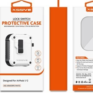 Étui de protection Xssive pour AirPods1/2 – Blanc