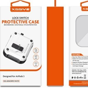 Étui de protection Xssive pour AirPods3 – Blanc