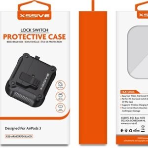 Étui de protection Xssive pour AirPods3  – Noir