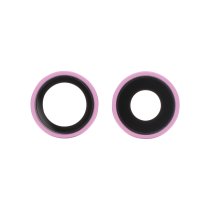 Lentille Caméra Arrière avec Contour iPhone 16 / 16 Plus (Rose) (Lot de 2)
