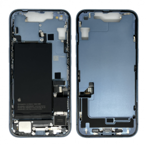 Châssis iPhone 14 Bleu – Connecteur de Charge + Batterie sans Vitre Arrière (Origine Demonté) Grade A