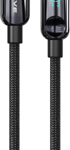 Câble USB-C vers USB-C tressé Xssive 100W Avec écran 1M