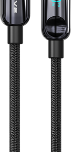 Câble tressé Xssive USB-C 30W Vers 8 broches (iPhone) Avec écran 1M
