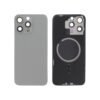 Vitre Arrière iPhone 15 Pro Max Titane Naturel–Plaque Métal–NFC–Magsafe Premium