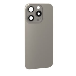 Vitre Arrière iPhone 15 Pro Titane Naturel (Sans MagSafe) (Premium)
