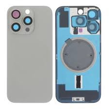 Vitre Arrière iPhone 16 Pro Max Titane Naturel Sans Magsafe (Premium)