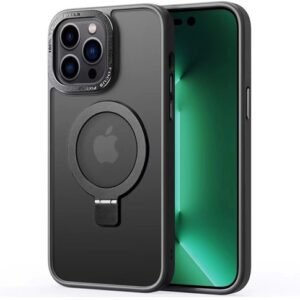 Coque arrière Xssive pour iPhone 12 Pro Max avec support rond Magsafe - Noir