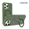 Coque arrière Xssive pour iPhone 16e avec support rond Magsafe - Vert