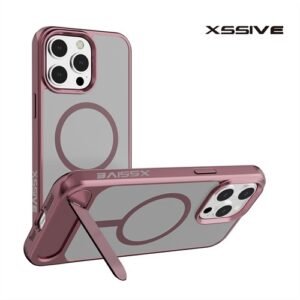 Coque arrière Xssive pour iPhone 16 Magsafe avec support STAND2 - Or rose