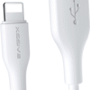 Câble USB vers 8 broches Xssive TPE Series 2M pour iPhone - Blanc