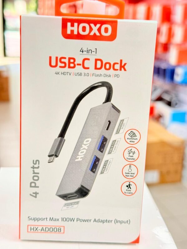 Hoxo Hub USB-C vers HDTV 4en1 100W