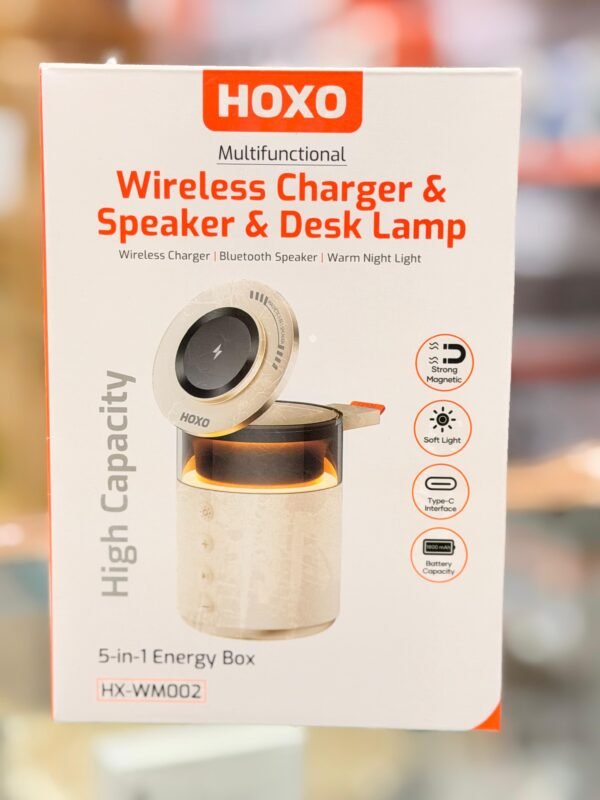 Hoxo Sans fil chargeur/enceinte Bluetooth/lampe de bureau