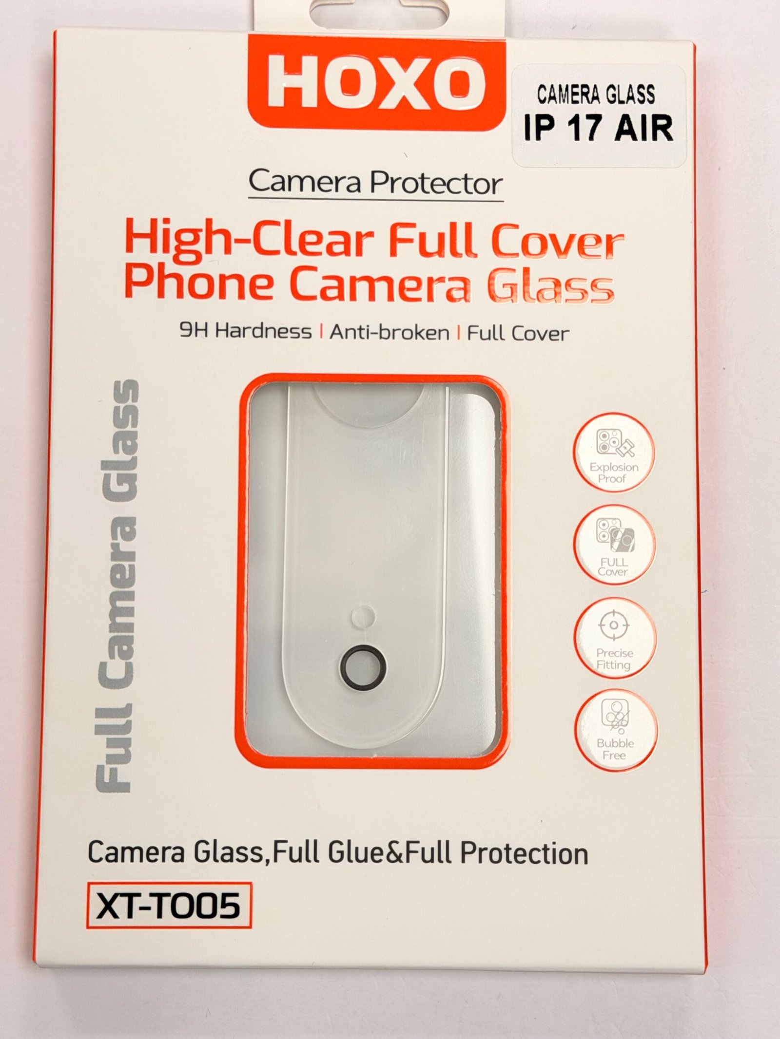 Hoxo protecteur d'appareil photo en verre haute transparence à couverture complète pour iPhone 17 Air