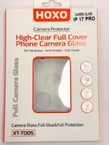 Hoxo protecteur d'appareil photo en verre haute transparence à couverture complète pour iPhone 17 Pro