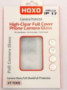 Hoxo protecteur d'appareil photo en verre haute transparence à couverture complète pour iPhone 17