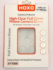 Hoxo protecteur d'appareil photo en verre haute transparence à couverture complète pour iPhone 17 Pro Max
