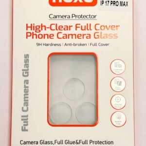 Hoxo protecteur d’appareil photo en verre haute transparence à couverture complète pour iPhone 17 Pro Max