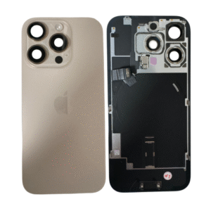 Vitre Cache Arrière iPhone 16 Pro Max Titane Sable (Original Démonté) Grade A