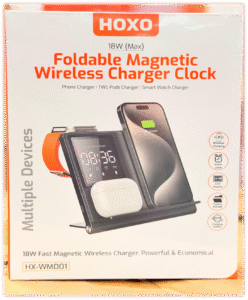 Hoxo horloge chargeur magnétique pliable sans fil 18w