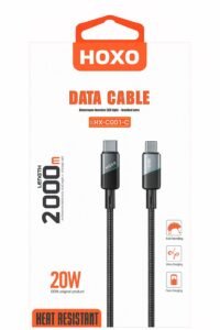 Cable Type-C vers Type-C 66W 2M Hoxo